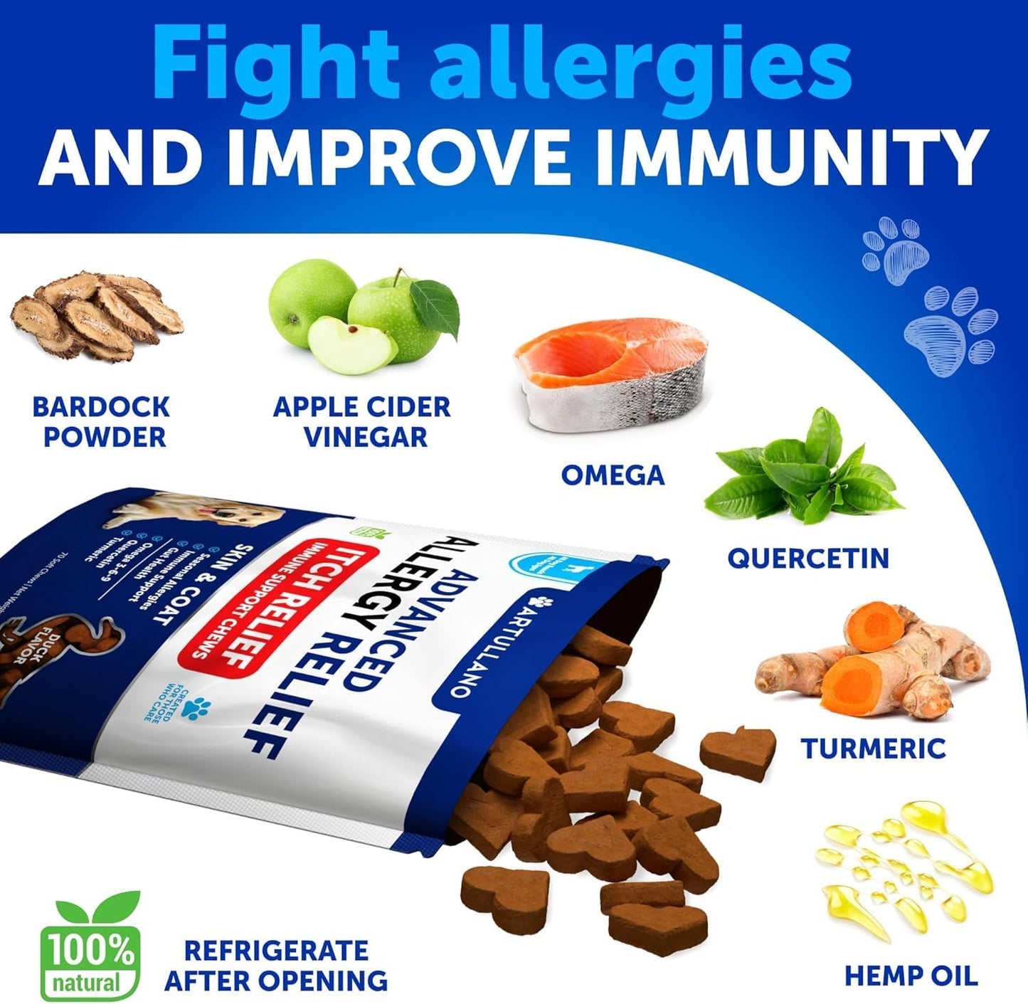 Dog Allergy Relief Chews + Probiotics Bundle - Omega 3 for Skin & Coat, Anti-Itch, Hot Spots Treatment, Immune Support - Probiotics & Prebiotics for Gut Health, Yeast Balance