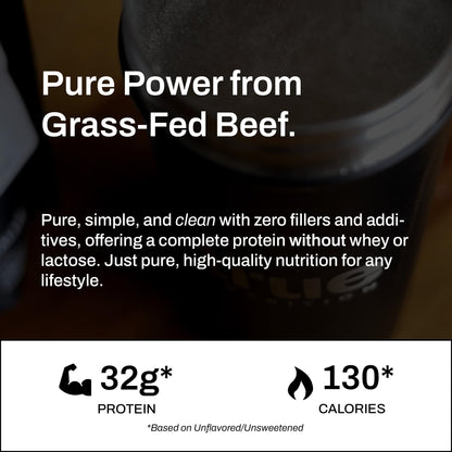 True Nutrition Grass Fed Beef Protein Isolate Powder, Chocolate, 1lb