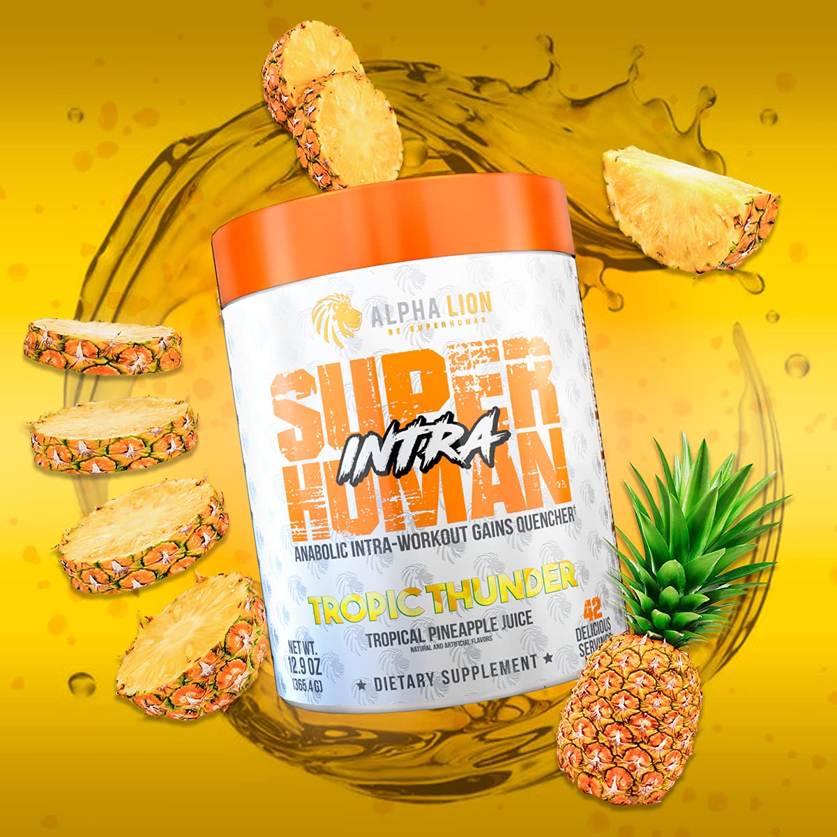ALPHA LION Superhuman Intra Workout Powder for Men & Women, Amino Acids Drink, Muscle Recovery Supplement, BCAA Powder, Electrolytes & Hydration Mix (42 Servings, Watermelon Grape Candy Flavor)