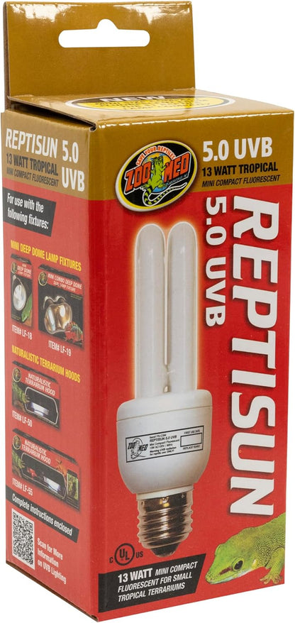 Zoo Med ReptiSun 5.0 Mini Compact Fluorescent Lamp 13 Watts