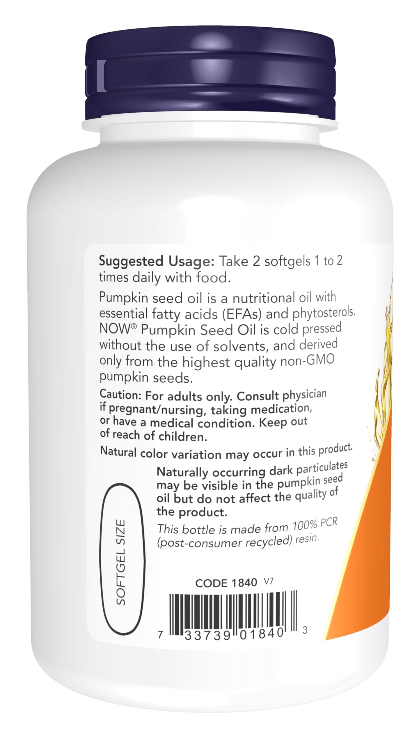 NOW Supplements, Pumpkin Seed Oil 1000 mg with Essential Fatty Acids and Phytosterols, Cold Pressed, 200 Softgels