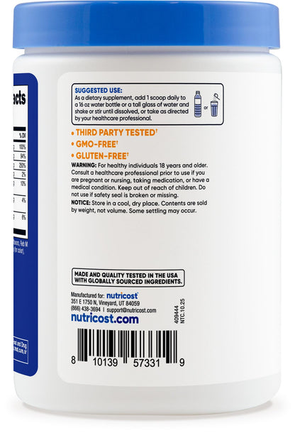 Nutricost Electrolyte Complex Powder (120 Servings, Fruit Punch) | Hydration Supplement Drink Mix with Vitamins and Minerals