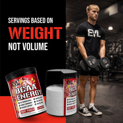 Evlution EVL BCAAs Amino Acids Powder - BCAA Energy Pre Workout Powder for Muscle Recovery Lean Growth and Endurance - Rehydrating Post Workout Recovery Drink with Natural Caffeine - Pink Lemonade