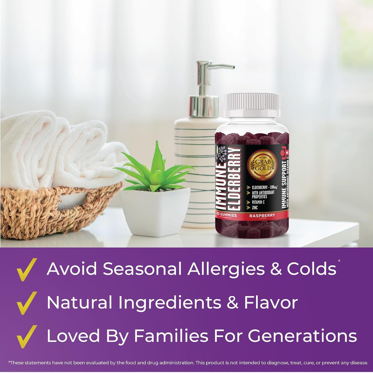 Grab The Gold PB&J Protein Bars & Immune Gummies Bundle
