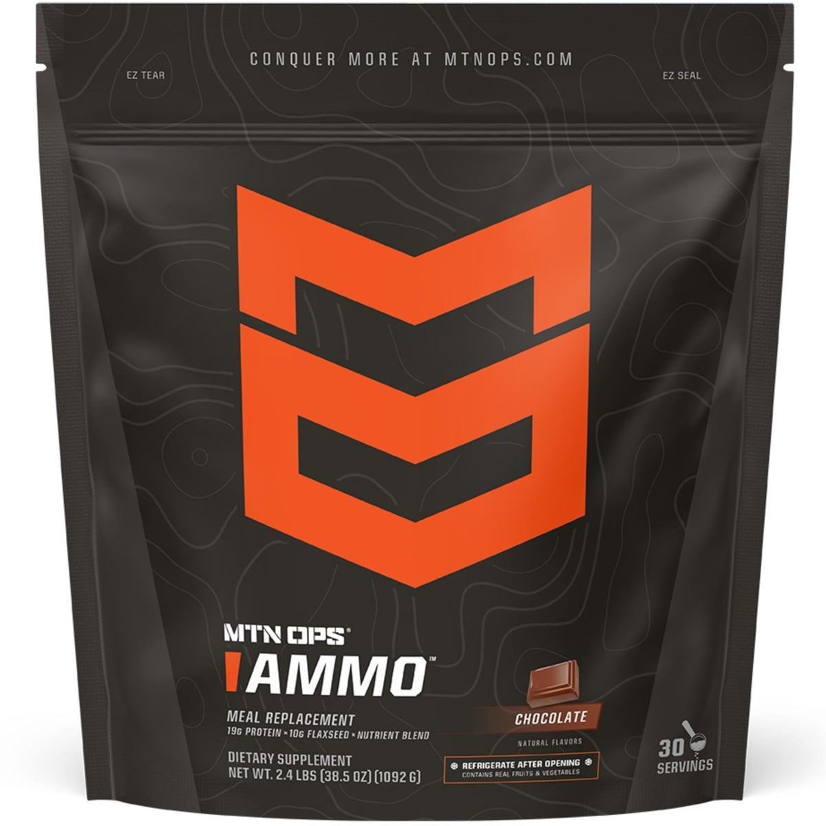 MTN OPS Ammo Meal Replacement Protein Powder, Peanut Butter Chocolate