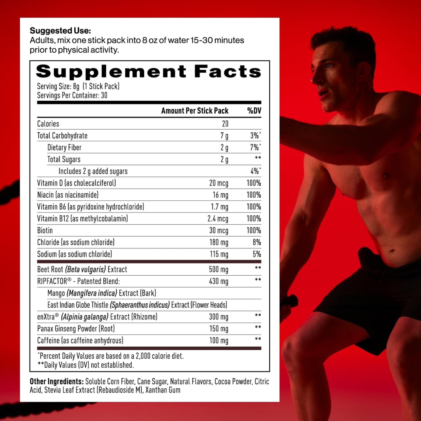 Mdrive Accelerate Pre Workout Powder Mixed Berry 30 Stick Packs | Strength Endurance Hydration Nitric Oxide Pump Beet Root RipFACTOR EnXtra Caffeine Electrolytes Focus Alertness