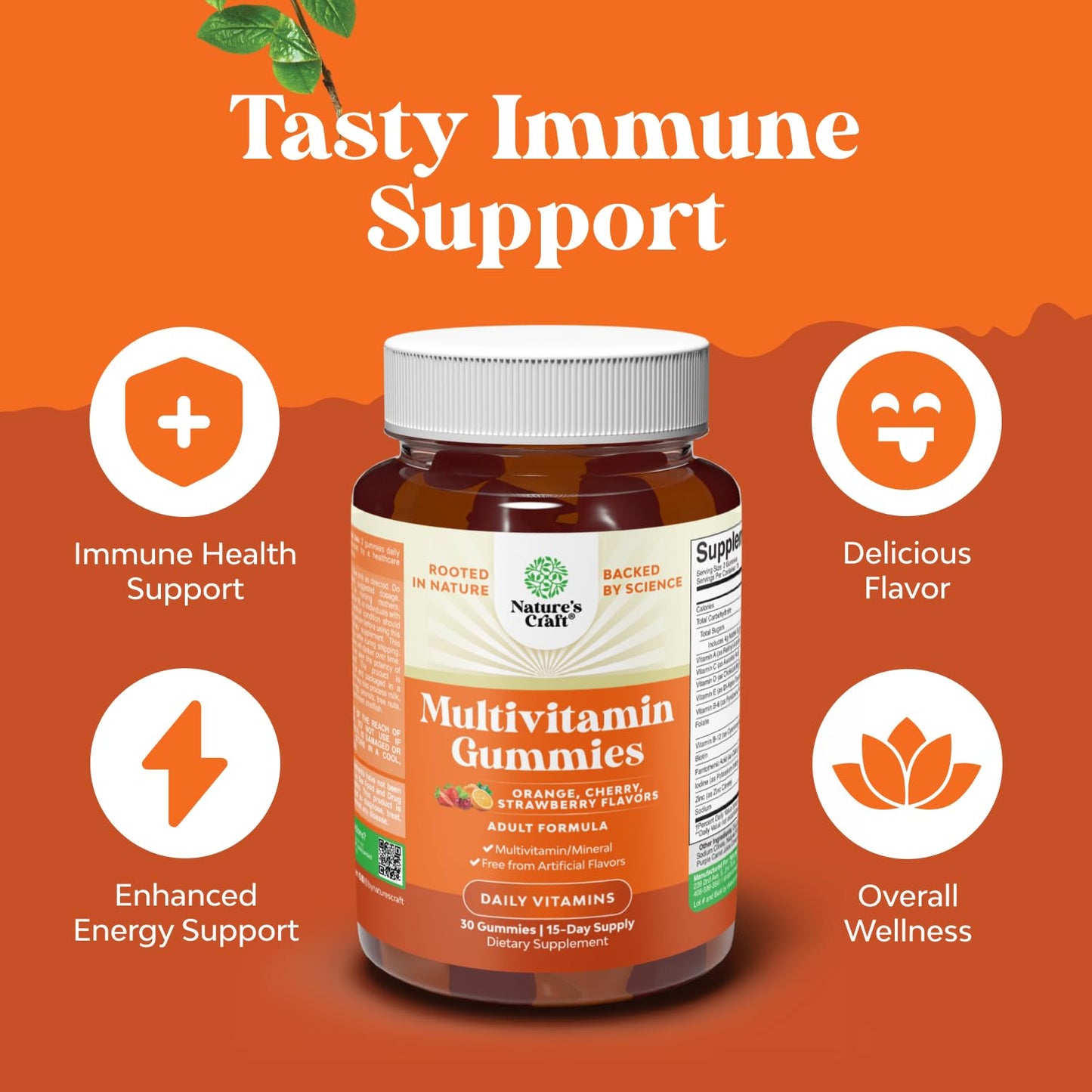 Teen Multivitamin Gummies 12-17 - Teen Boys & Girls Gummy Vitamins for Better Skin, Immune Strength, Mood & Energy Support - Teenage Girl & Boy Supplements with Zn, Mg, Vitamin A, C, D & E - 60 Ct