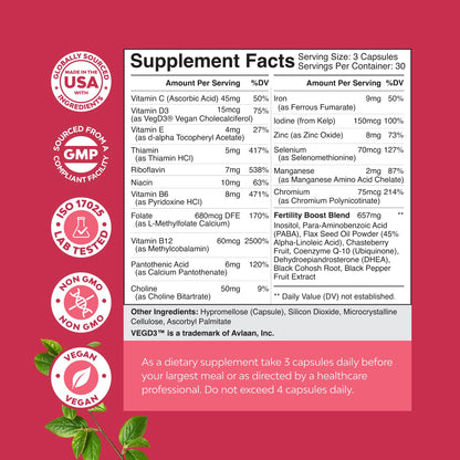 Pre Conception Male Fertility Supplement - Semen Volume Booster with CoQ10, Maca Root, Methyl Folate & D-Aspartic Acid - Mens Fertility Supplement for Sperm Motility - Conception for Him - 90 Count