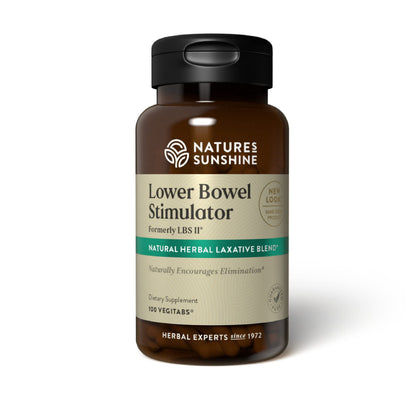 Nature's Sunshine Lower Bowel Stimulator - Helps Relieve Constipation - Cleanse & Detox Your Colon with Natural Herbal Ingredients - 25 Servings - 100 Vegcaps