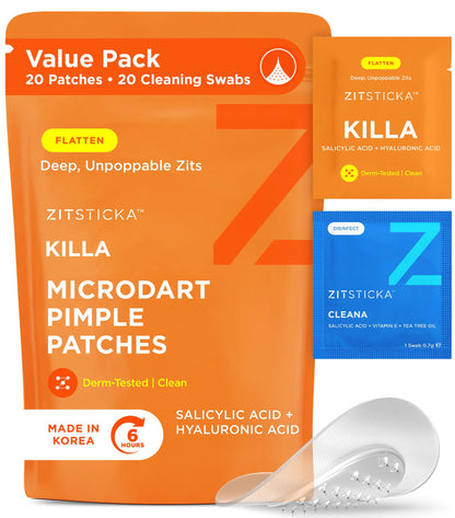 ZitSticka Killa Kit Microdart Pimple Patch For Face, Fast-Acting, 8 Count