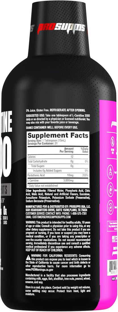 ProSupps L-Carnitine 3000 Stimulant Free Liquid Shots (31 Servings, Berry) and Mr. Hyde Signature Series Pre-Workout Energy Powdered Drink (30 Servings, Watermelon) Bundle