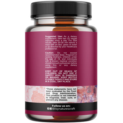 D Mannose with Cranberry Supplement - Potent D Mannose 1000mg Capsules for Kidney Defense Support & Cleanse and Urinary Tract Health for Women & Men - Bladder Health Supplement for Adults - 60 Count