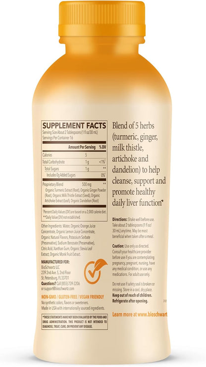 Cleanse Liver Support Supplement | Citrus Flavor | 16oz Bottle, 16 Servings