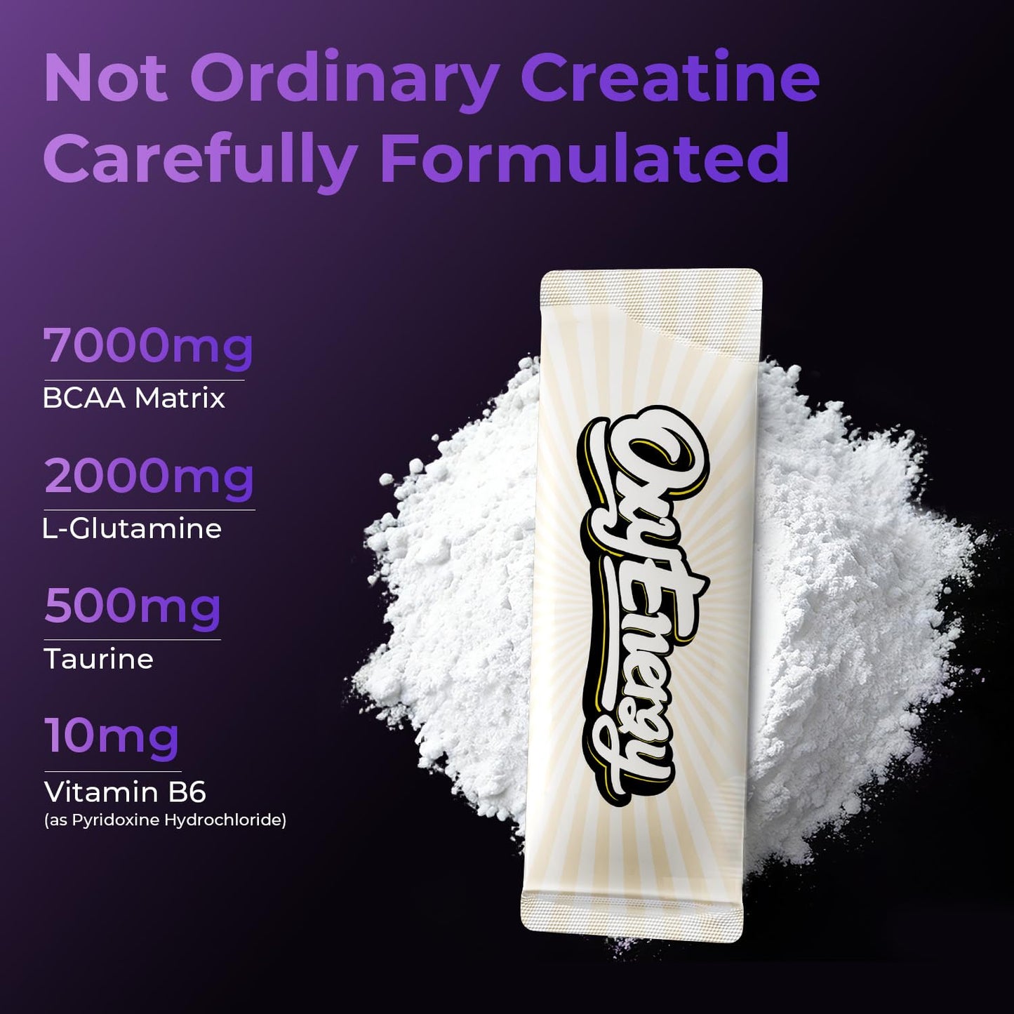 OxyEnergy BCAA 2:1:1 Powder, 7g BCAAs and 2g L-Glutamine, Taurine for Muscle Recovery, Increased Endurance, Perfect Amino Aicds for Pre & Post Workout Recovery, Sugar Free, Lemon, 30 Stick Pack