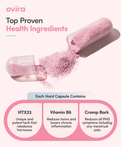 Ovira PMS Supplement for Women | Vitex Berry Extract for Period Cramps, Mood Support and Breast Tenderness
