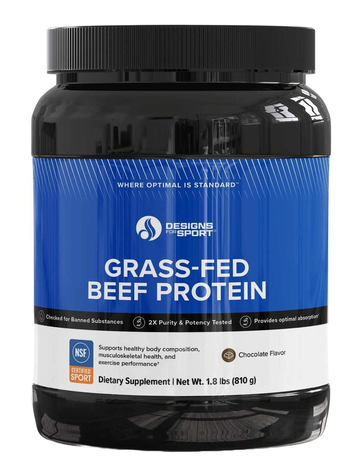 Designs for Sport Beef Protein Powder - NSF Certified for Sport Hydrolyzed Protein 