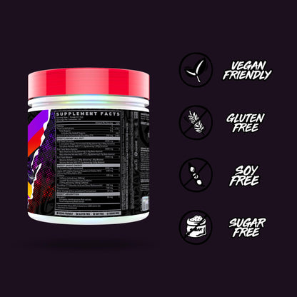 GHOST Legend All Out Pre-Workout Powder, Strawbango - 20 Servings - Preworkout Drink Mix Supplement for Men & Women - Energy & Pumps - Caffeine, Beta Alanine, Betaine, NO3-T- Sugar Free