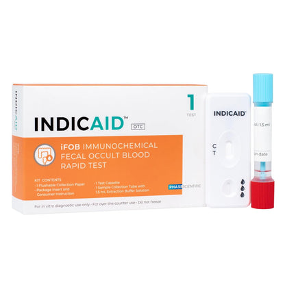iFOB Immunochemical Fecal Occult Blood Screening 1 Pack | FIT Colon Health Screening at Home, Test for Ulcers, Polyps & Colitis, Accurate & Easy Sample Collection