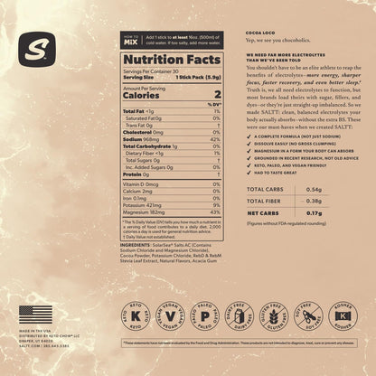 SALTT Electrolyte Packets - Fruit Variety (30 Sticks) - Zero Sugar