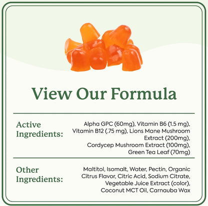 Plant People WonderFocus Mushroom Gummies with Lion’s Mane & Cordyceps 60ct