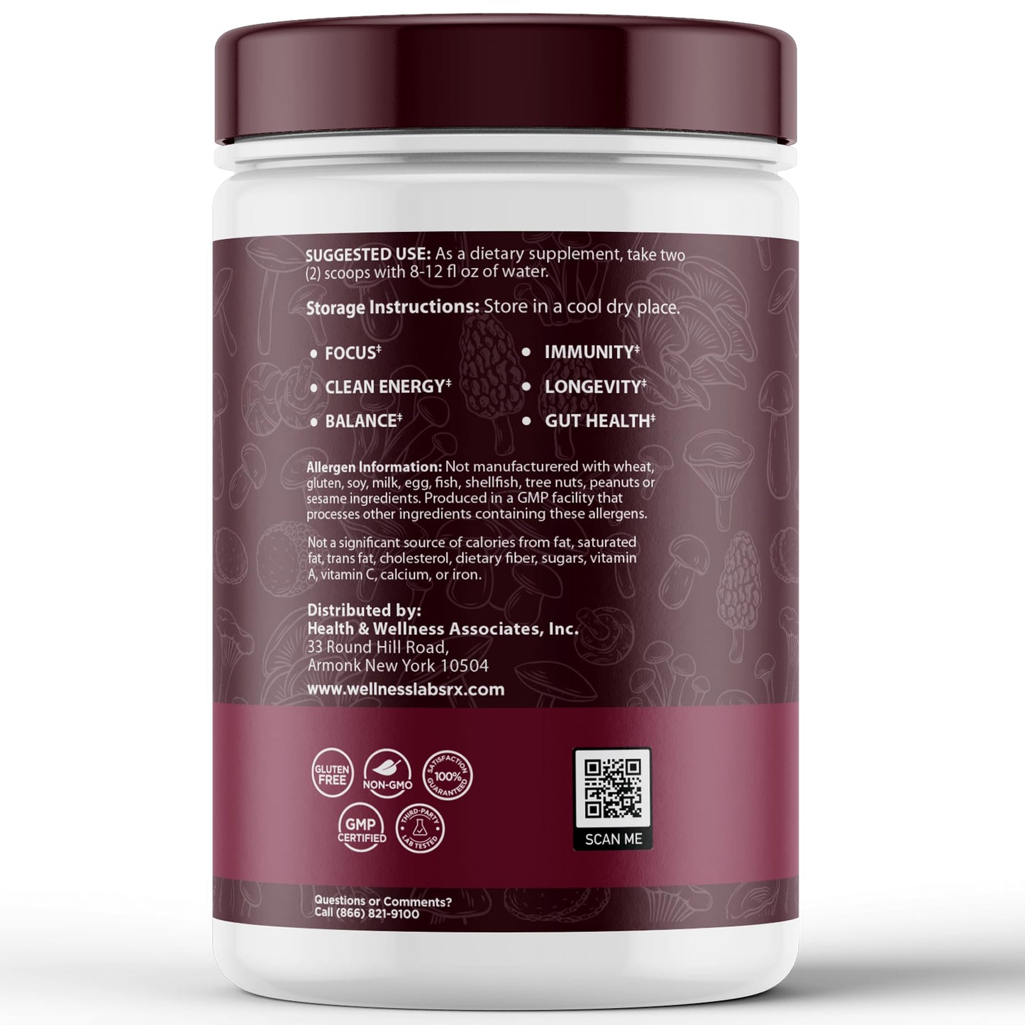 Mushroom Coffee, 90 Servings Organic Mushrooms Instant Coffea, Great Tasting Colombian Keto Coffee, 7 Superfood Mishrooms Lions Mane, Chaga, Reishi, Cordyceps, Maitake, Shiitake, and Turkey Tail