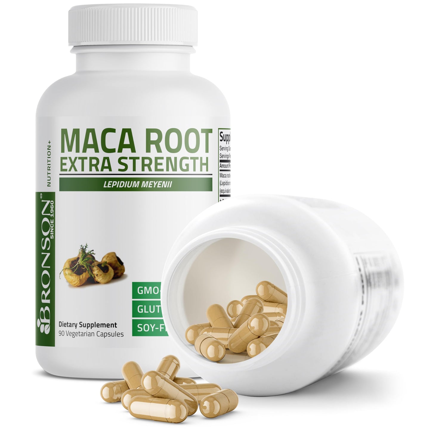 Bronson Maca Root Extra Lepidium Meyenii, Non-GMO, 90 Vegetarian Capsules