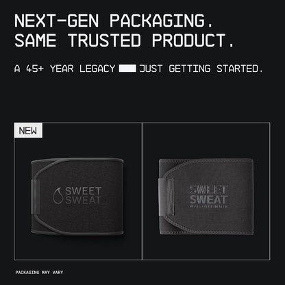 Sports Research Sweet Sweat Waist Trimmer (Core Series) - Premium Sweat Enhancing Fitness Band for Women & Men - Adjustable Fit · Latex-Free Neoprene - Matte Black, Medium