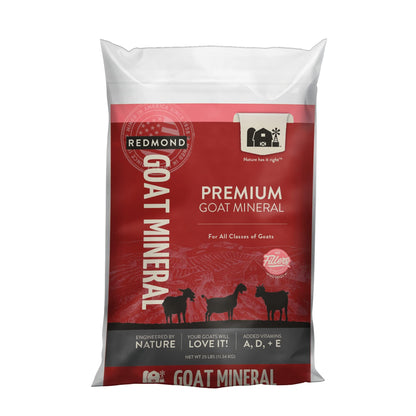 Redmond Goat Mineral Supplement - A Premium sea Salt with Essential Trace Minerals and Vitamins (5 LB)