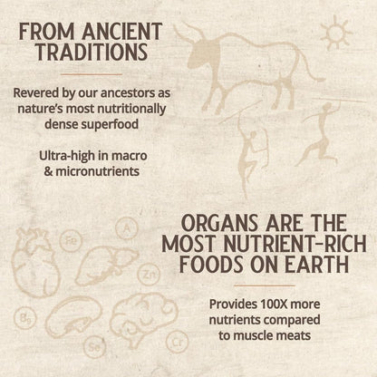 Bovine Organ Complex 3000mg per Serving (30 Servings) | Pancreas, Liver, Spleen, Kidney, Heart (600 Mg per Organ per Capsule) Grass Fed
