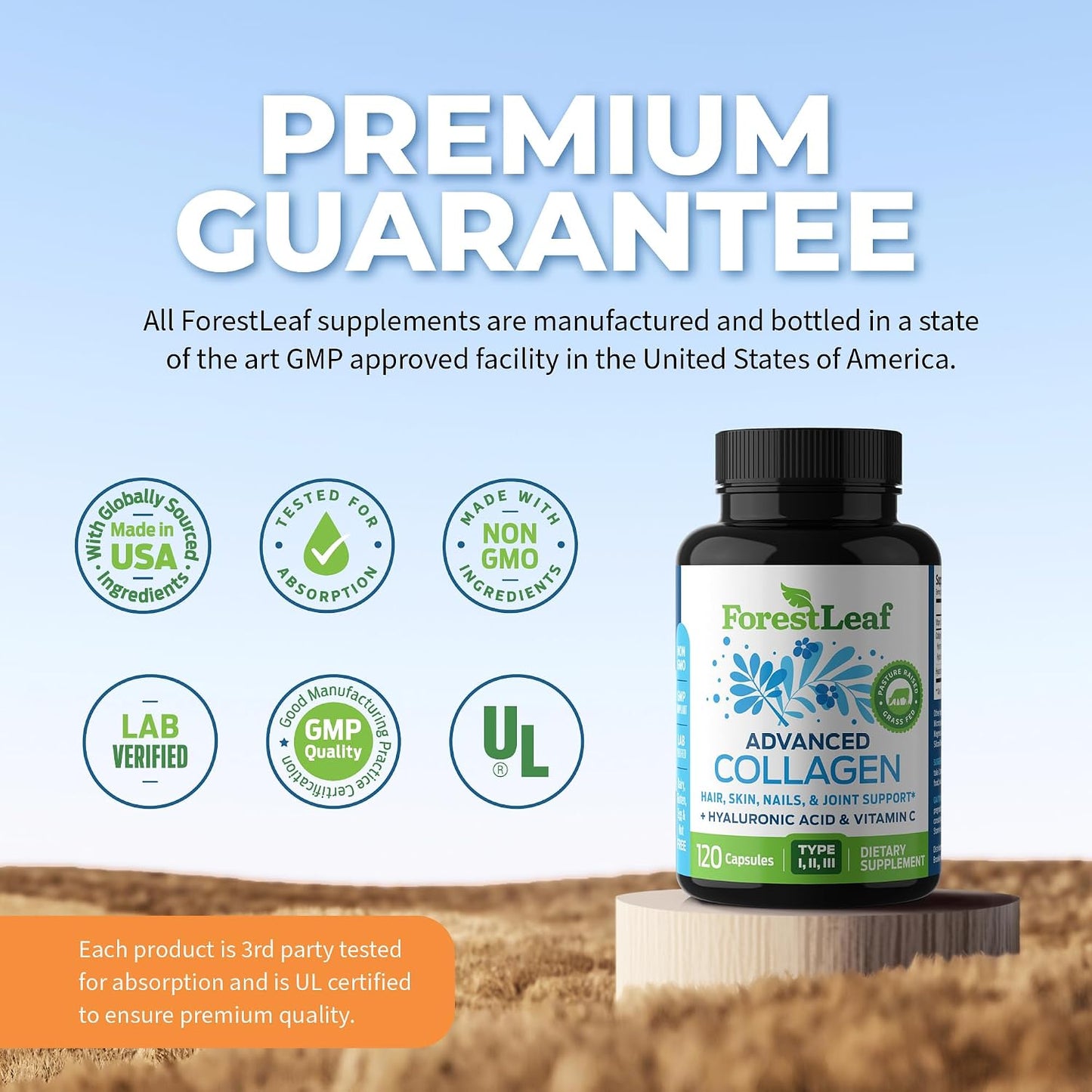 ForestLeaf Collagen Supplements Bundle - 2-in-1 Hydrolyzed Collagen Peptides Powder and Collagen Pills - Grass Fed Bovine Collagen for Women and Collagen for Men