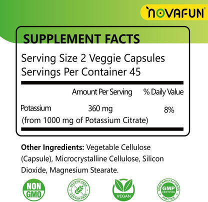 Potassium Citrate 1000mg & Magnesium Complex Supplement with 420mg Magnesium, Supplement Bundle for Support Heart, Muscle, Nerve, Bone Health