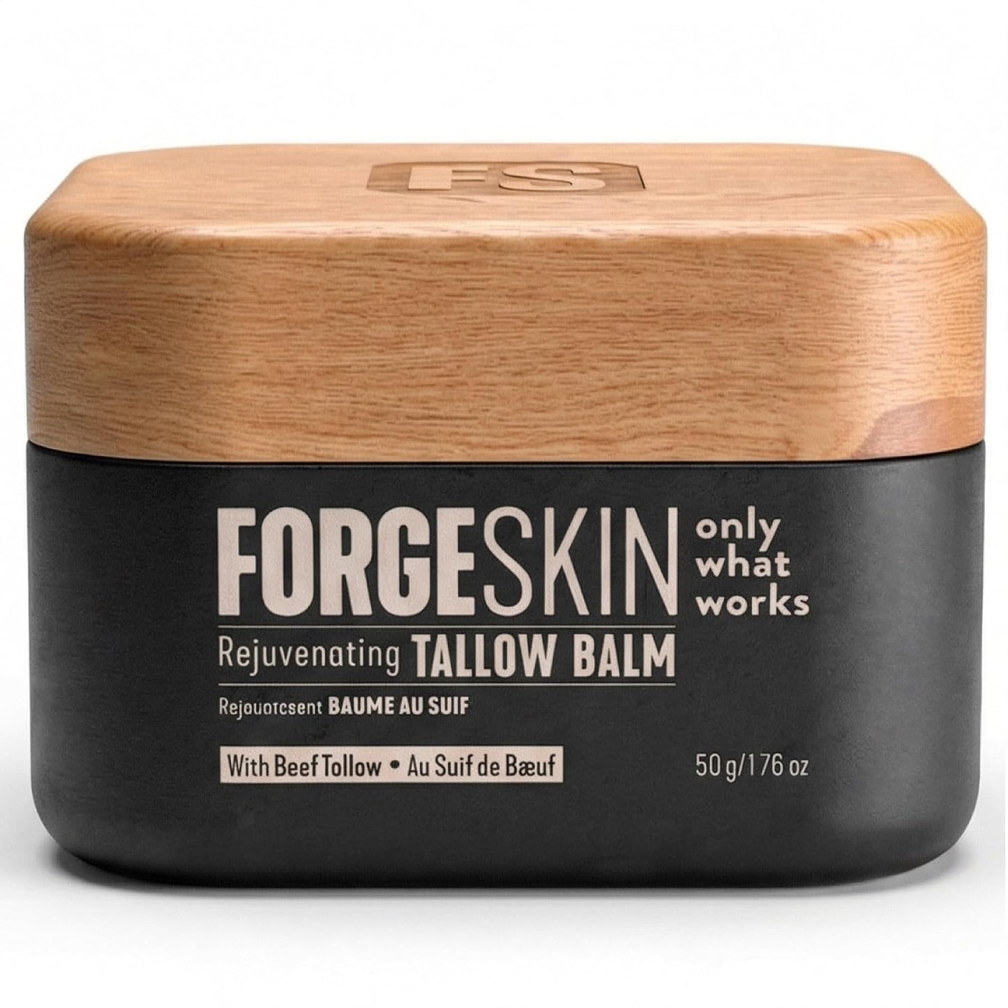 Forge Skin Face Moisturizer for Men Wrinkle Defense Beef Tallow Balm, 1.7oz | 100% grass-fed beef tallow, essential oils, paraben-free, no synthetic fragrance, minimizes look of fine lines, men 35+
