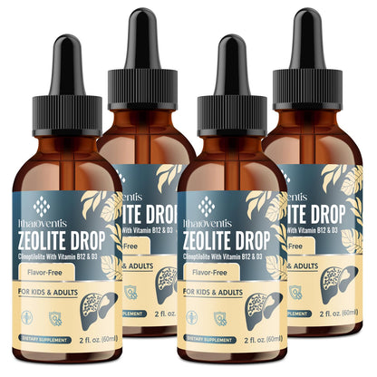 Itharoventis Liquid Zeolite Drops, Sugar Free, Monk Fruit, 2 Fl Oz | Clinoptilolite liquid formula with methyl vitamin B12 and vitamin D3