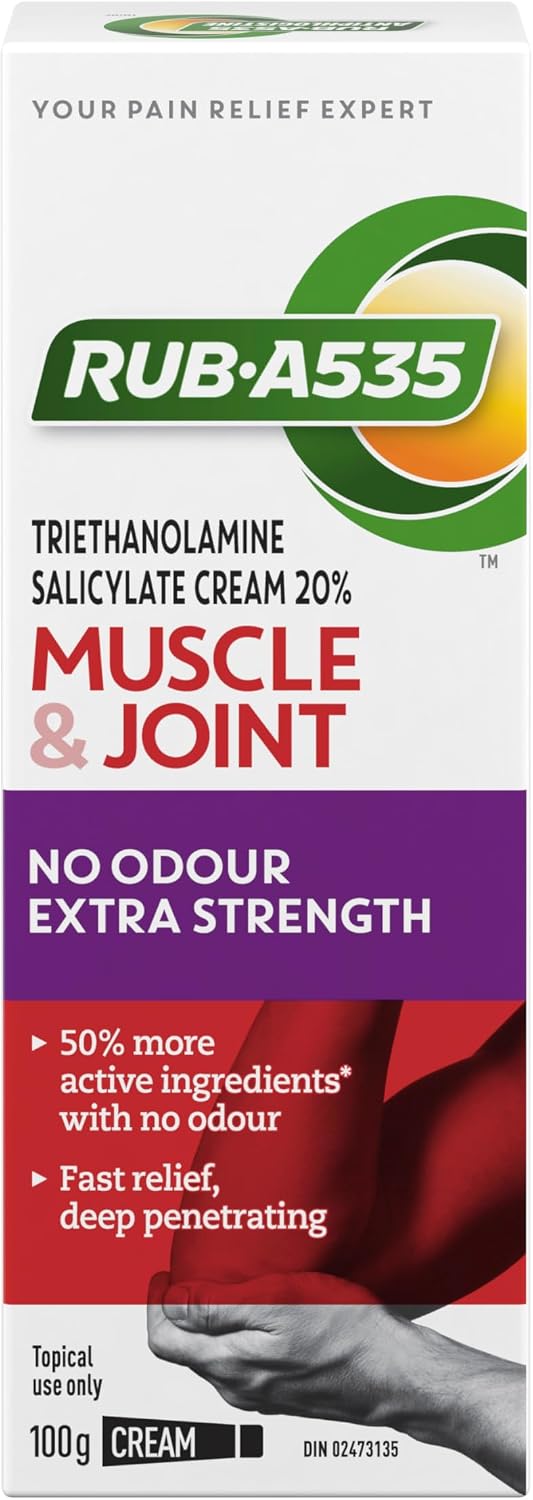 RUB A535 ULTRA STRENGTH NO ODOUR CREAM For Deep Penetrating Relief of Muscle, Joint & Arthritic Pain 100 g