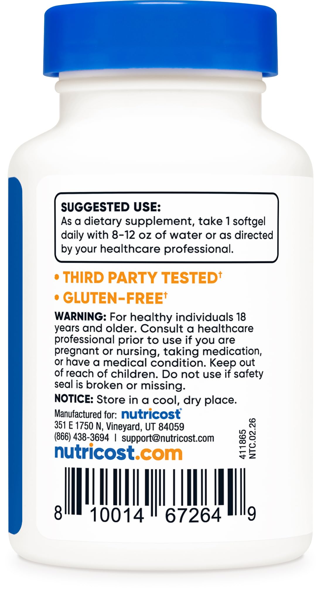 Nutricost Vitamin K2 MK-7 100 mcg, 240 Softgels, Gluten Free, GMO-Free | MK7