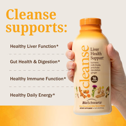 Cleanse Liver Support Supplement | Citrus Flavor | 16oz Bottle, 16 Servings