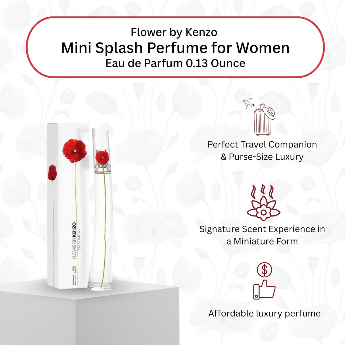 Kenzo Flower By Kenzo For Women. Eau De Parfum Spray 3.3 Ounces