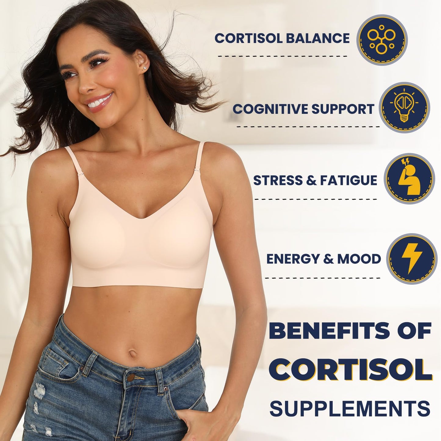 Totaria Cortisol Supplement with Ashwagandha,Magnesium,Rhodiola Rosea,L Theanine,Hormone Balance for Women 120 Vegan Capsules (Pack of 1)
