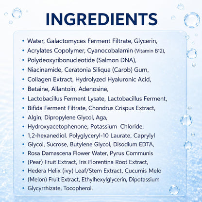 PDRN Hydrogel Face Mask — Collagen Face Mask, 99% Salmon DNA PDRN(34ml X 5) | PDRN, Collagen & Hyaluronic Acid for Intense Hydration, Smooth-Looking Skin — +177% Surface Hydration & −75% Pore Appearance