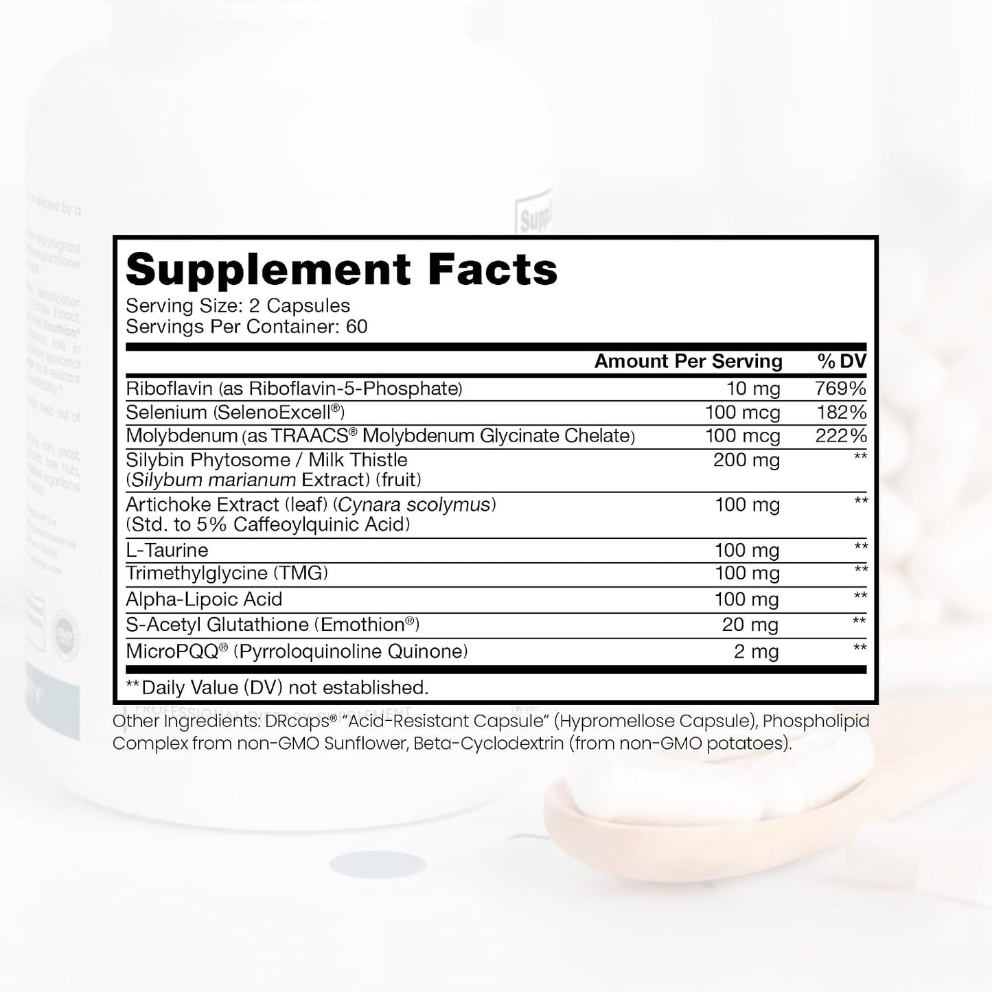 Pure Therapro Rx Liposomal Liver Detox + 120 Acid-Resistant VCaps | Soy-Free Liposomal Format Containing Methylation Nutrient Cofactors | Supports Liver Detox and Cleansing | Vegan