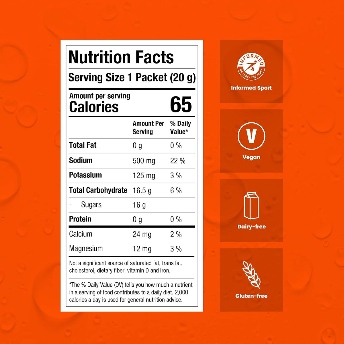 Precision Hydration Electrolyte Powder - No Artificial Ingredients, Multi Strength Hydration Packets - Individual Waterproof Servings - Gluten/Dairy Free, 1 Box (8 Packets, 1000mg/L-Orange)