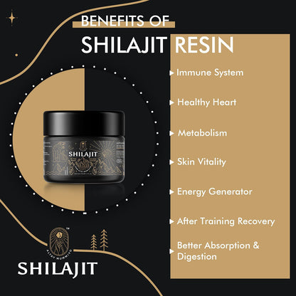 Shilajit Resin with Fulvic Acid & Trace Minerals, Original Siberian Pure Shilajit with 85+ Humic