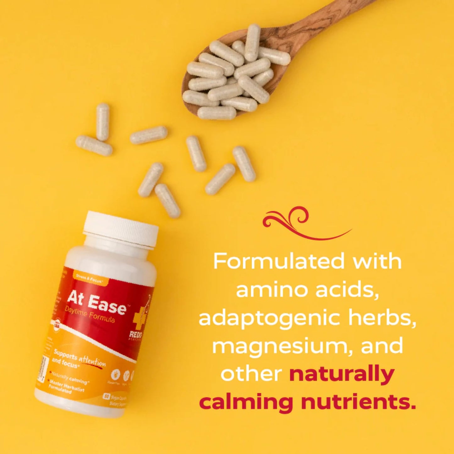 Redd Remedies, At Ease, Supports Relaxation and Stress Resistance, 80 Vegan Capsules