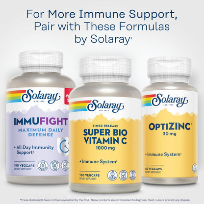 SOLARAY Super Bio Vitamin C 1000mg, Buffered, Two-Stage Timed Release with Bioflavonoids, Immune Support Supplement, High Absorption, Vegan, 60-Day Guarantee – 250 VegCaps