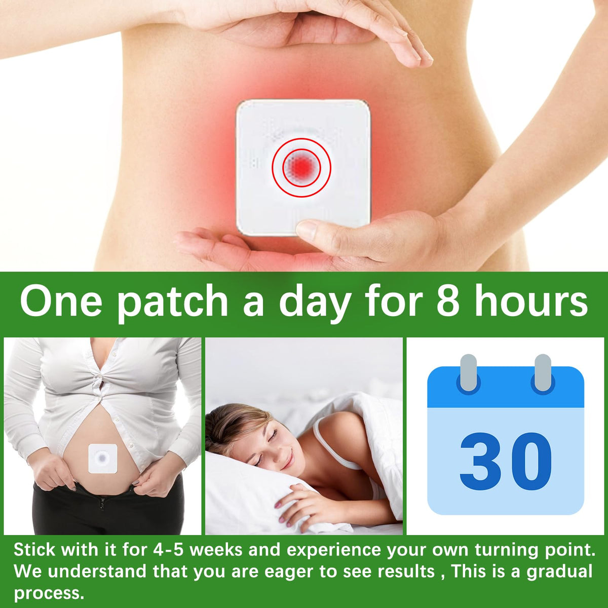 Mugwort Belly Patch,30Pcs Natural Wormwood Essence Pills and 30Pcs Belly Sticker, Moxa Hot