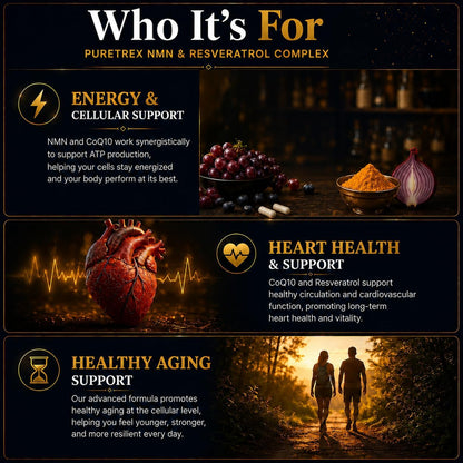 NMN 1000mg with Resveratrol, TMG, Pterostilbene, Quercetin, CoQ10, BioPerine - NMN Supplement, NAD Booster, Longevity Formula, Vegan, 120 Capsules