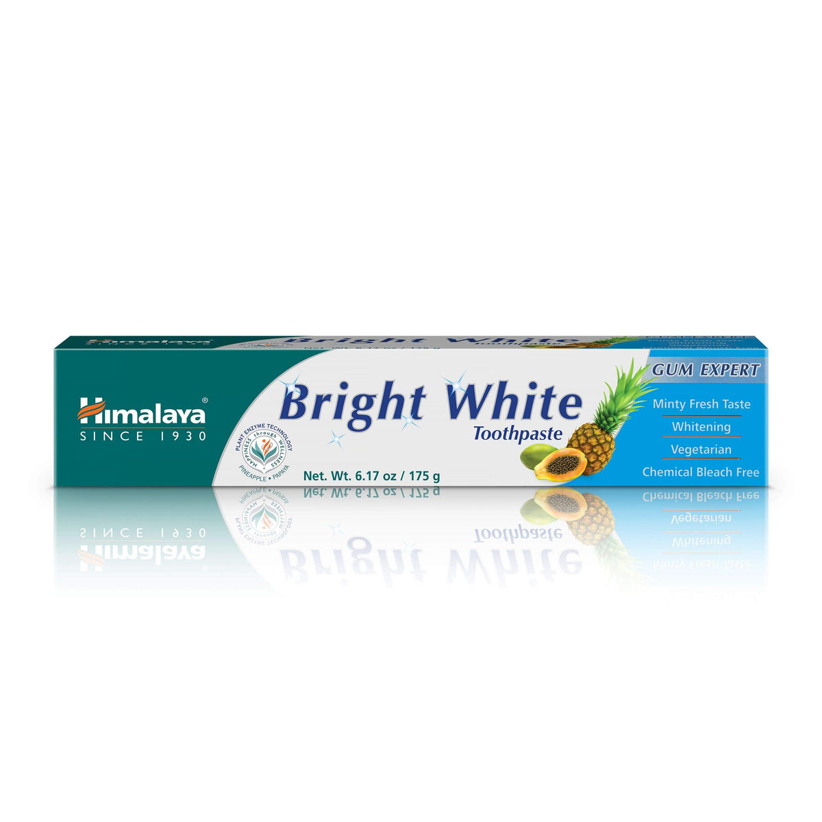 Himalaya Mint Fresh Gel Toothpaste, Fluoride Free to Reduce Plaque & Brighten Teeth, 6.17 oz, 2 Pack