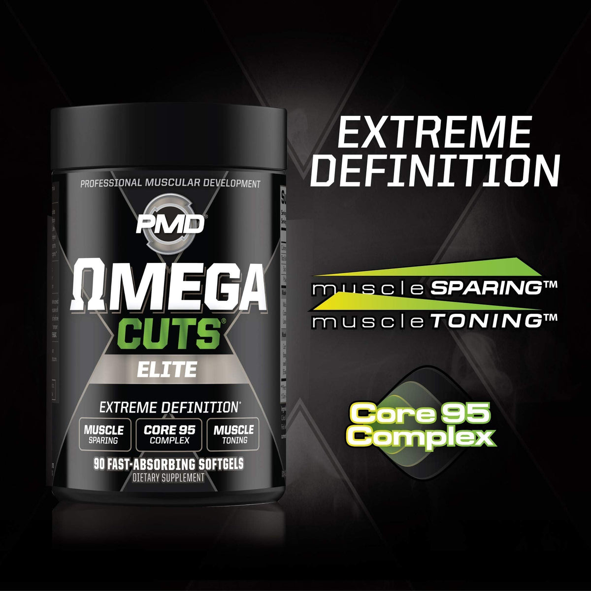 PMD Sports Ultra Pump Fuel Insanity - Pre Workout - Grape Gusher (30 Servings) Sports Omega Cuts Elite Thermogenic Fat Burner (90 Softgels)