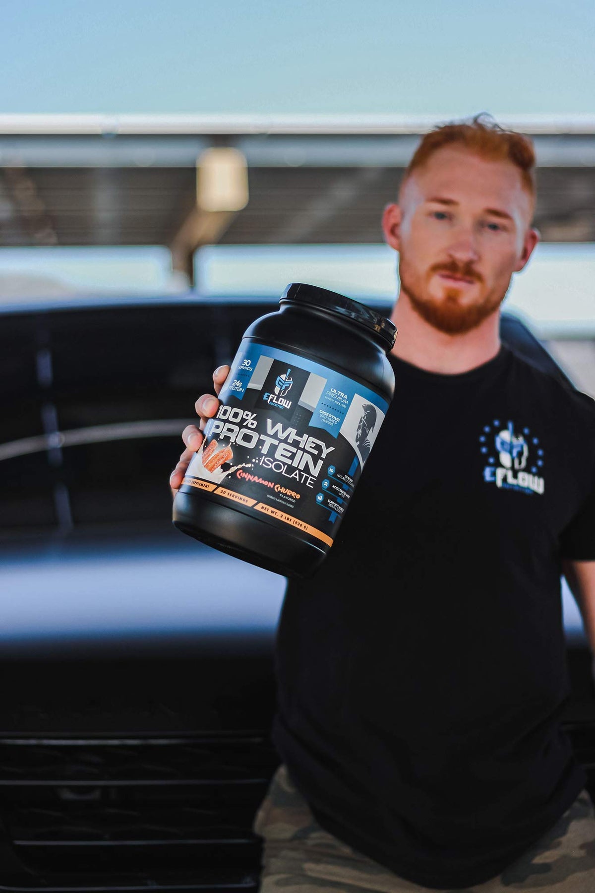eFlow Nutrition 100% Whey Protein Isolate - Lactose-Free Digestive Enzymes Added