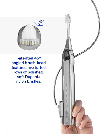 Supersmile Zina45 Deluxe Sonic Pulse Toothbrush, Rose Gold, Rechargeable